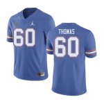 Men's Florida Gators #60 Da'Quan Thomas NCAA Jordan Brand Blue Authentic Stitched College Football Jersey JDY8762KH